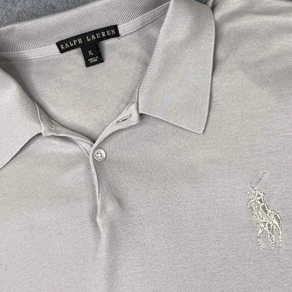 Ralph Lauren Black Label Polo Shirt Womens XL Gray‎ Short Sleeve Big Pony Luxury